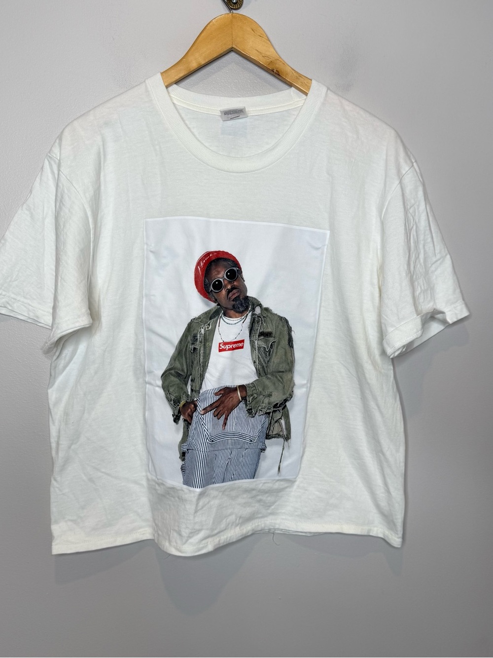 Supreme Andre 3000 photograph-print T-shirt *Cropped*